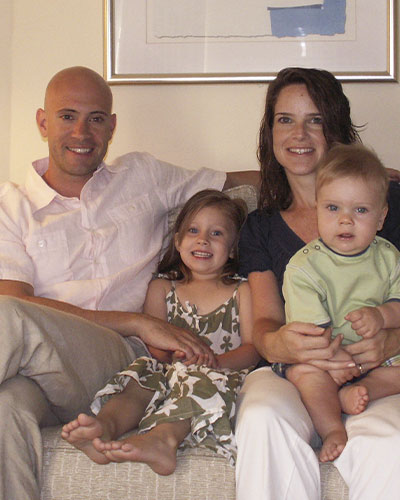 Jennifer and Robb Milacci with their two children.
