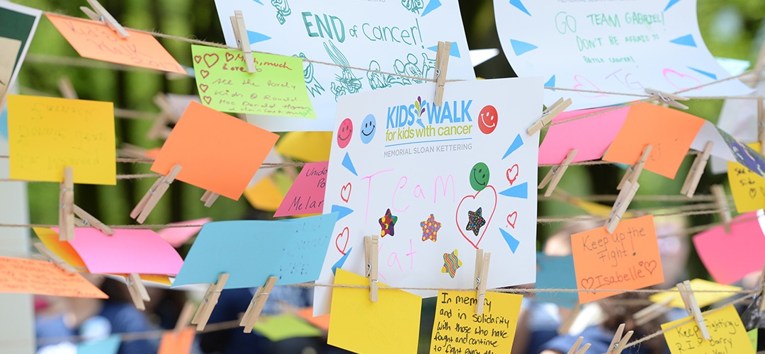 Memorial Sloan Kettering wish cards at Kids Walk event