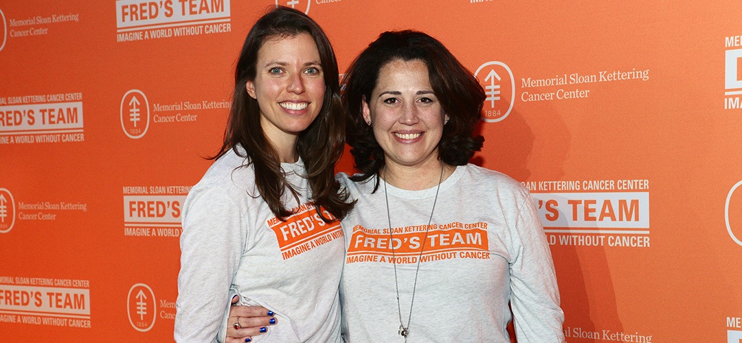 Memorial Sloan Kettering physicain Ashley and breast cancer patient Ashley at TCS New York City Marathon