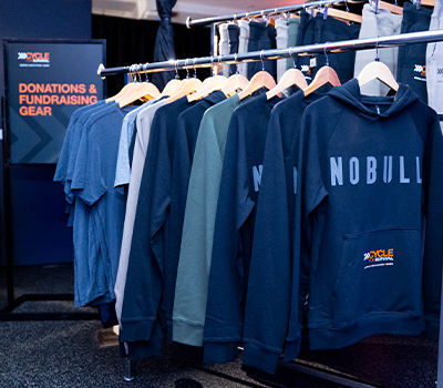 NOBULL fundraising gear at a Cycle for Survival event.